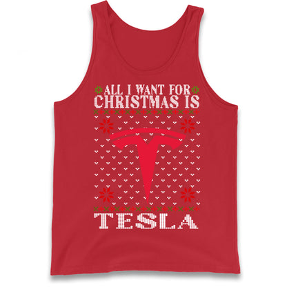 tesla christmas tank top