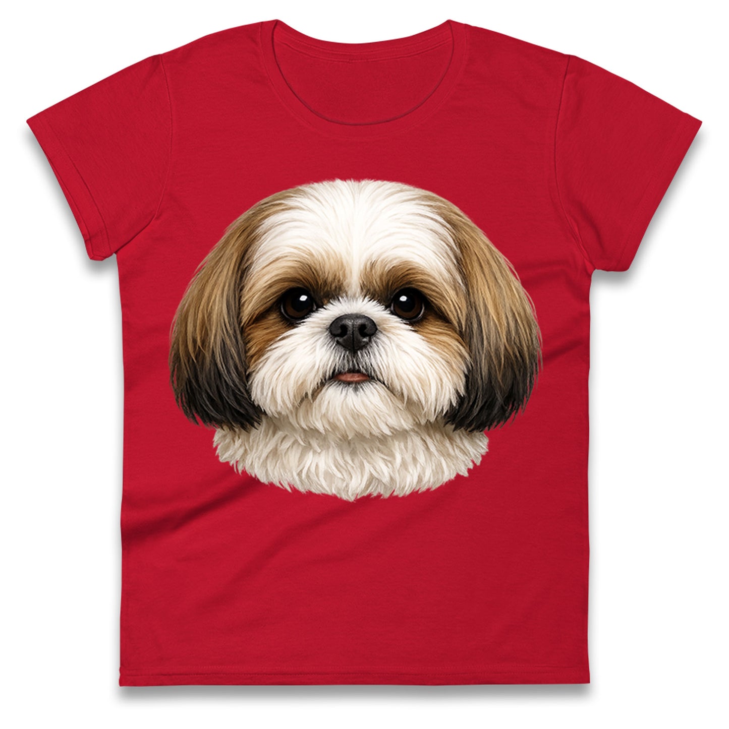 Shih Tzu Face Ladies T Shirt
