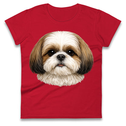 Shih Tzu Face Ladies T Shirt