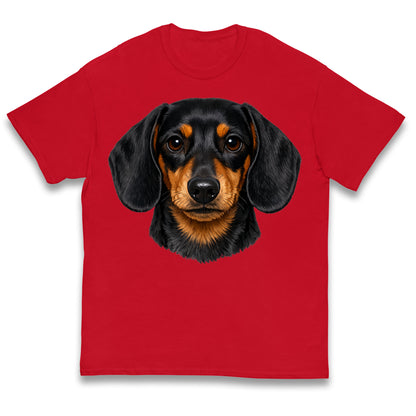 Dachshund Dog Face Kids T Shirt