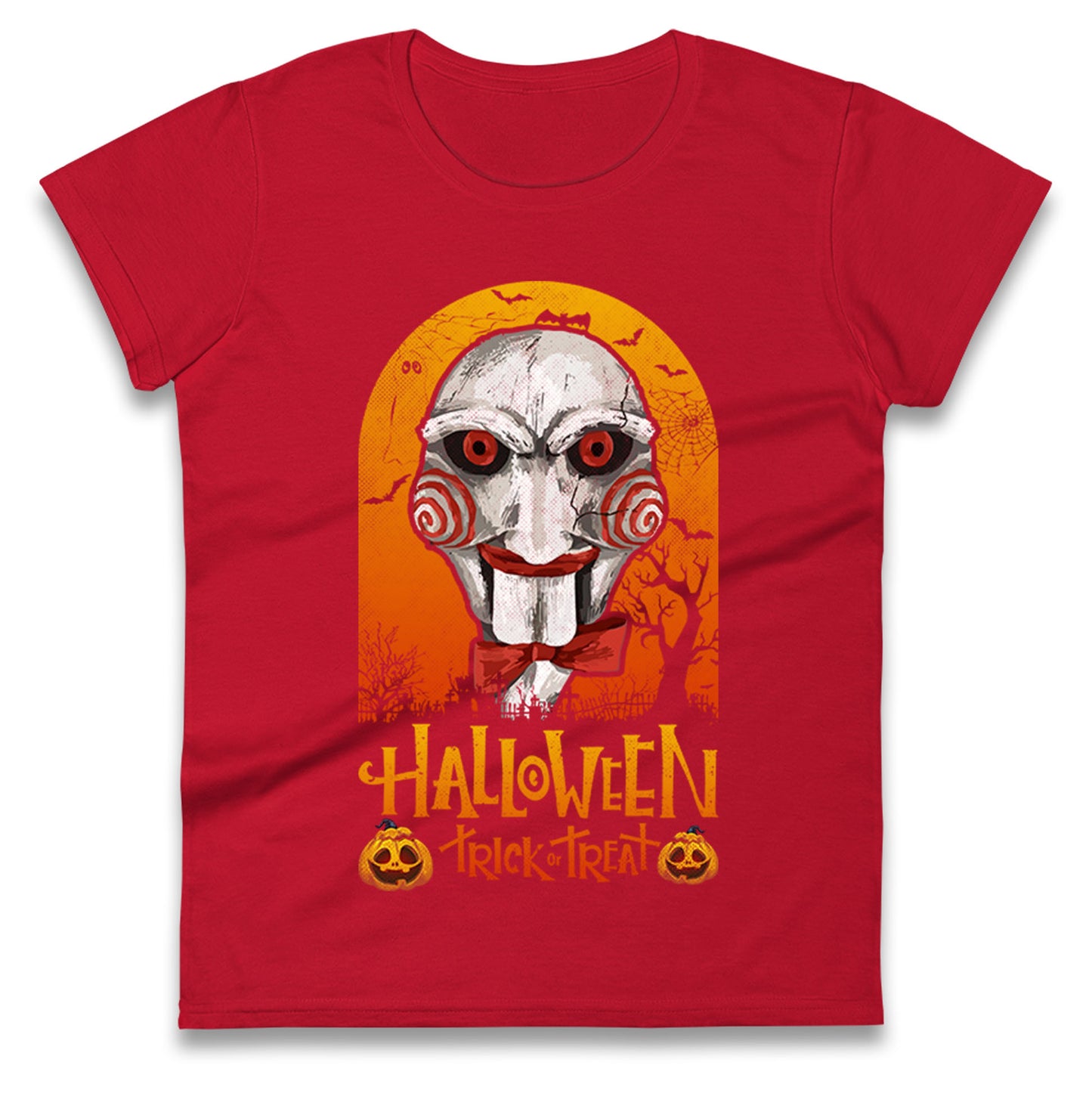 Billy The Puppet Saw Halloween Womens t shirt
