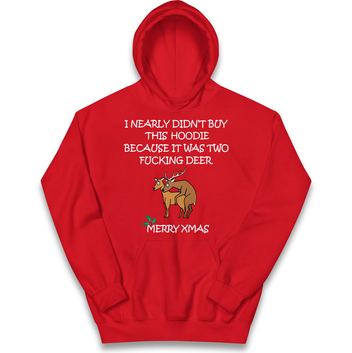 fucking deer christmas hoodie