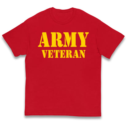 Army Veteran Kids T Shirt 
