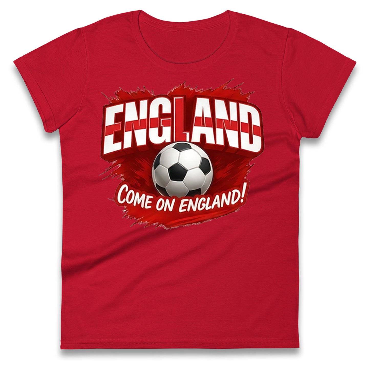 England Retro World Cup Ladies T Shirt 
