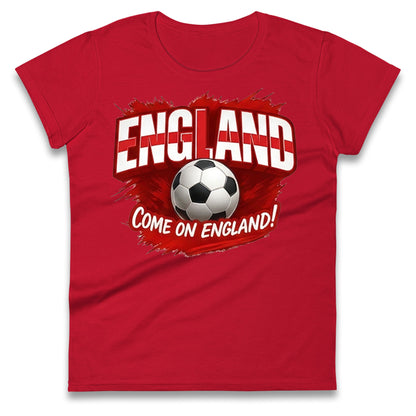 England Retro World Cup Ladies T Shirt 