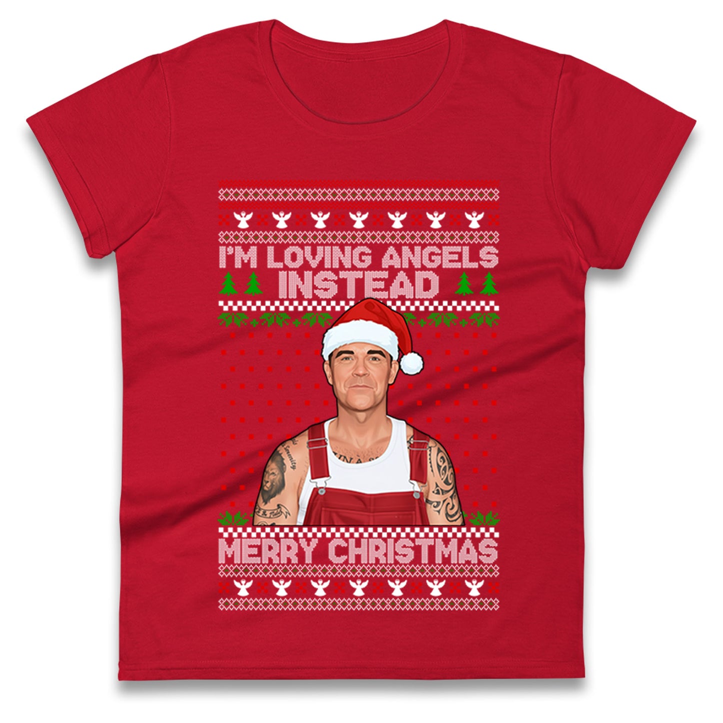Robbie Williams Christmas Ladies T Shirt
