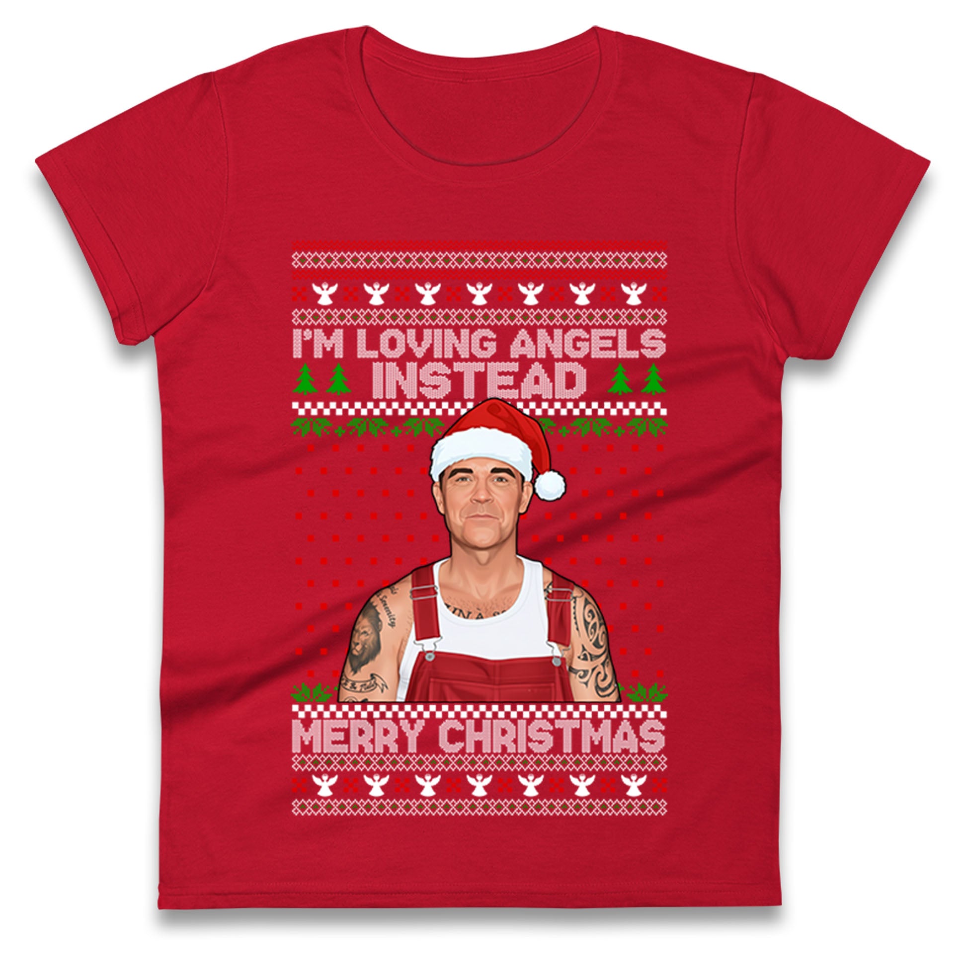 Robbie Williams Christmas Ladies T Shirt