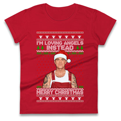Robbie Williams Christmas Ladies T Shirt