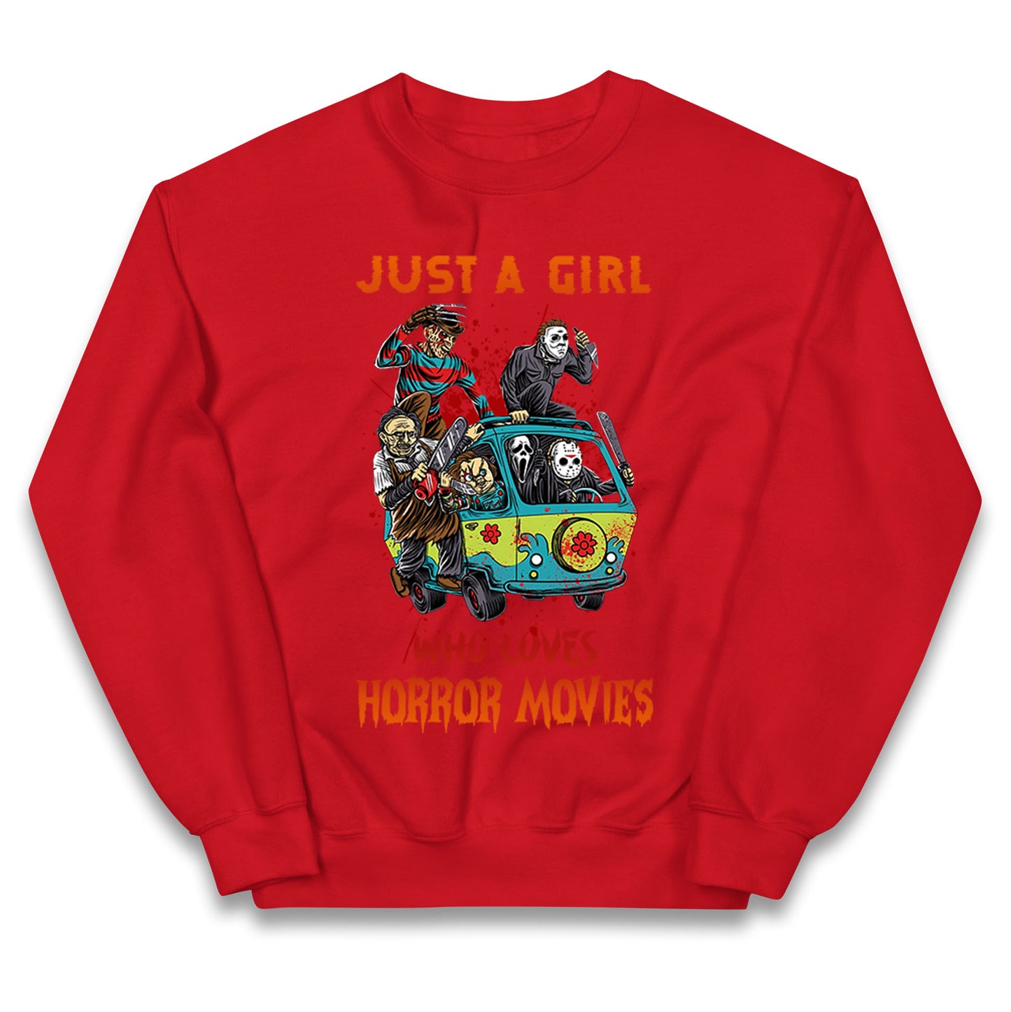 Just A Girl Who Loves Horror Movies Halloween Jumper
