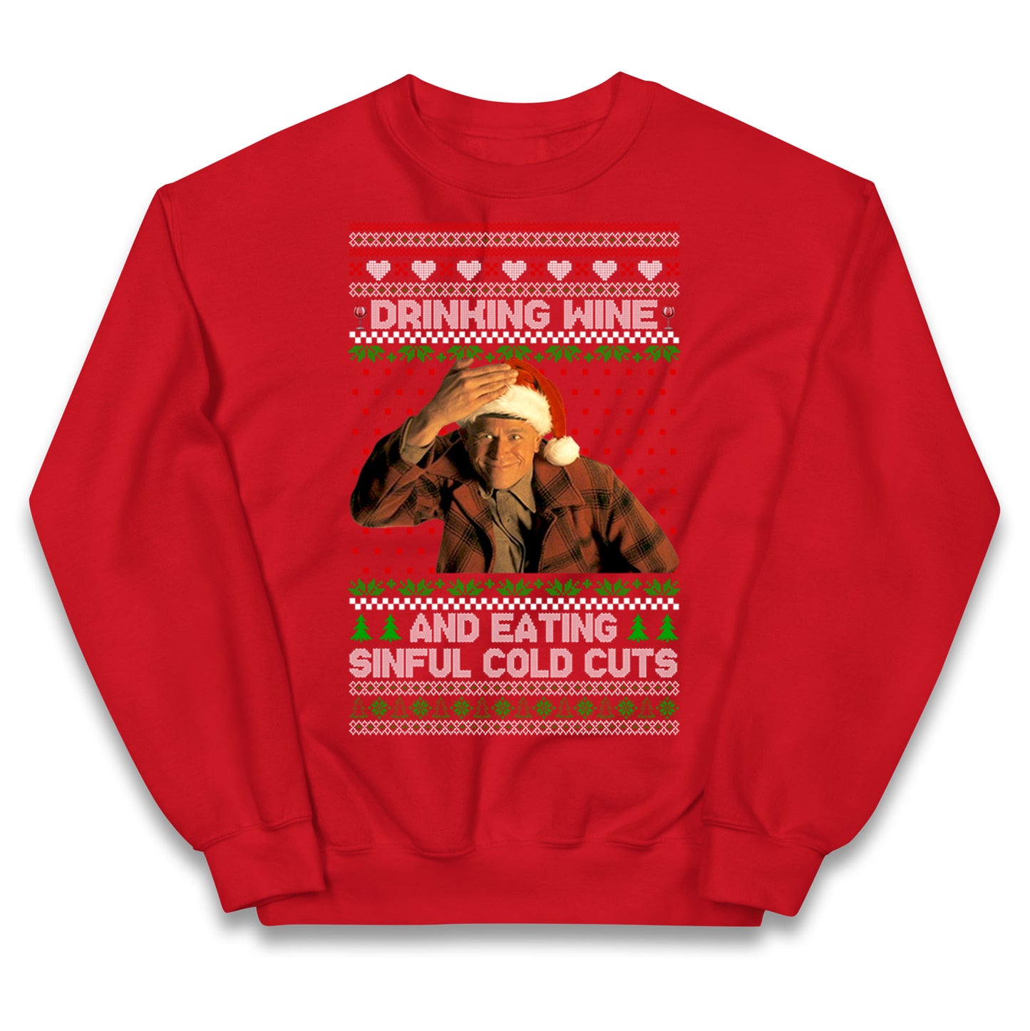 Ed Gein Wine Christmas Kids Jumper