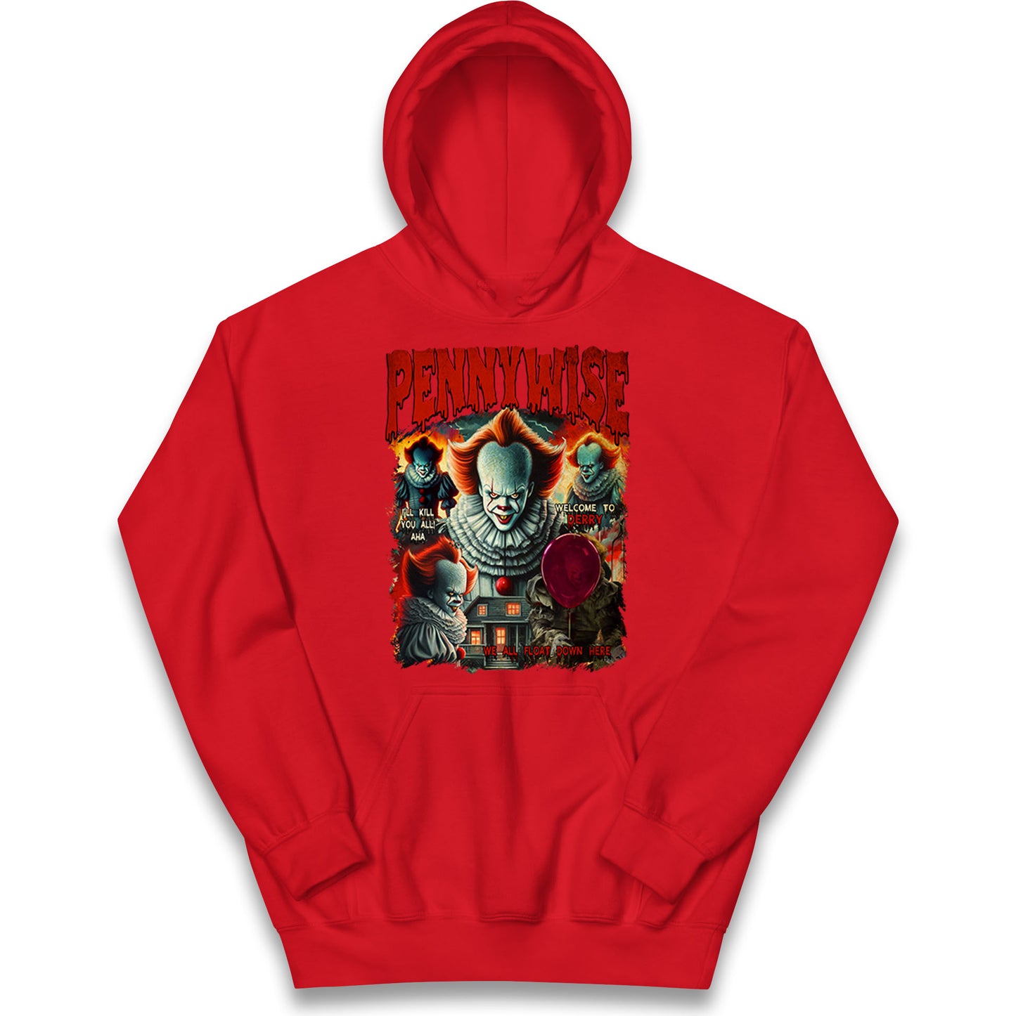 The Clown Pennywise Halloween Bootleg Kids Hoodie