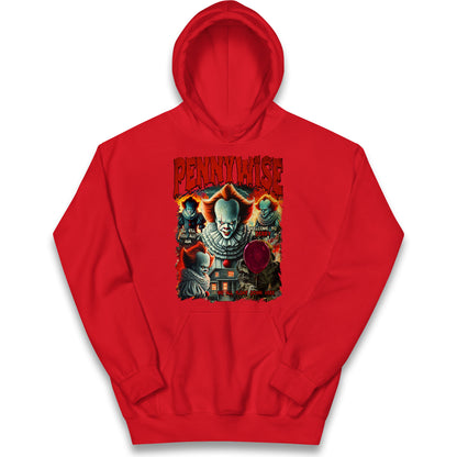 The Clown Pennywise Halloween Bootleg Kids Hoodie