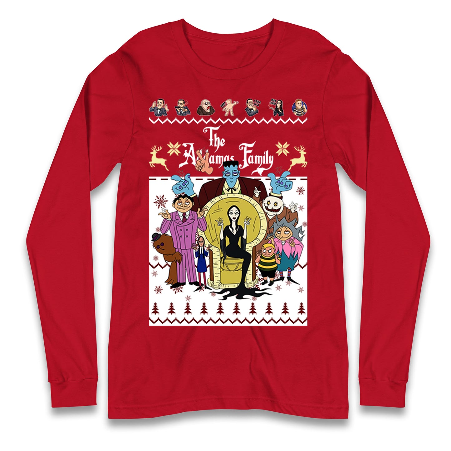 Scary Addams Christmas Longsleeve T Shirt