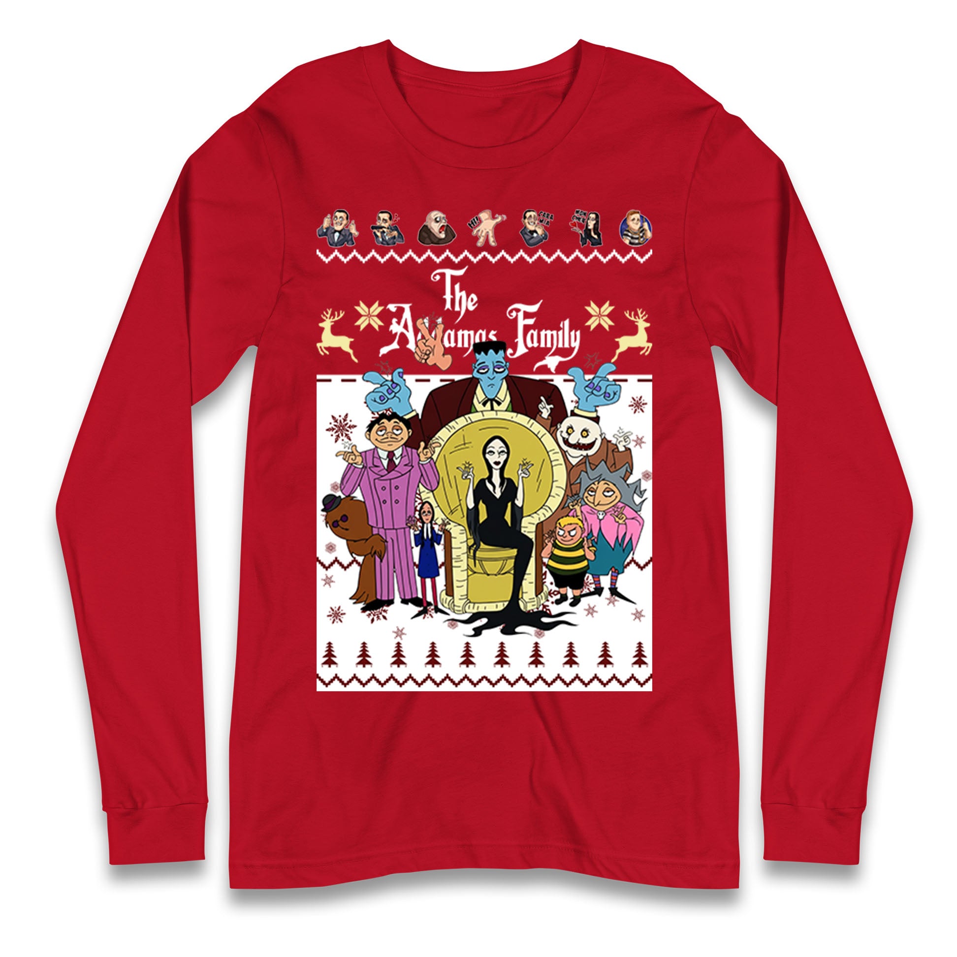 Scary Addams Christmas Longsleeve T Shirt