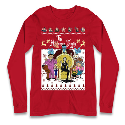 Scary Addams Christmas Longsleeve T Shirt