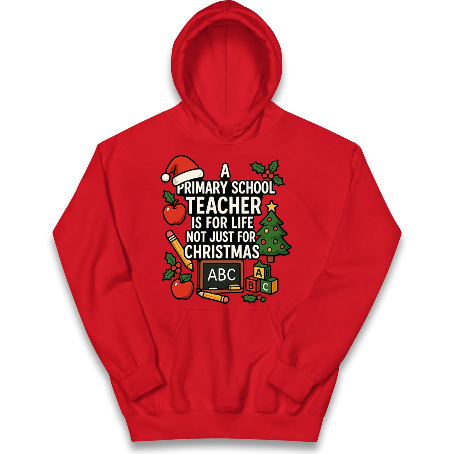 Primary School Teacher Christmas Kids Hoodie