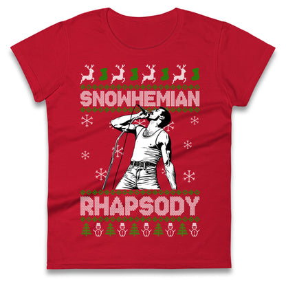 Freddie Mercury Christmas Ladies T Shirt