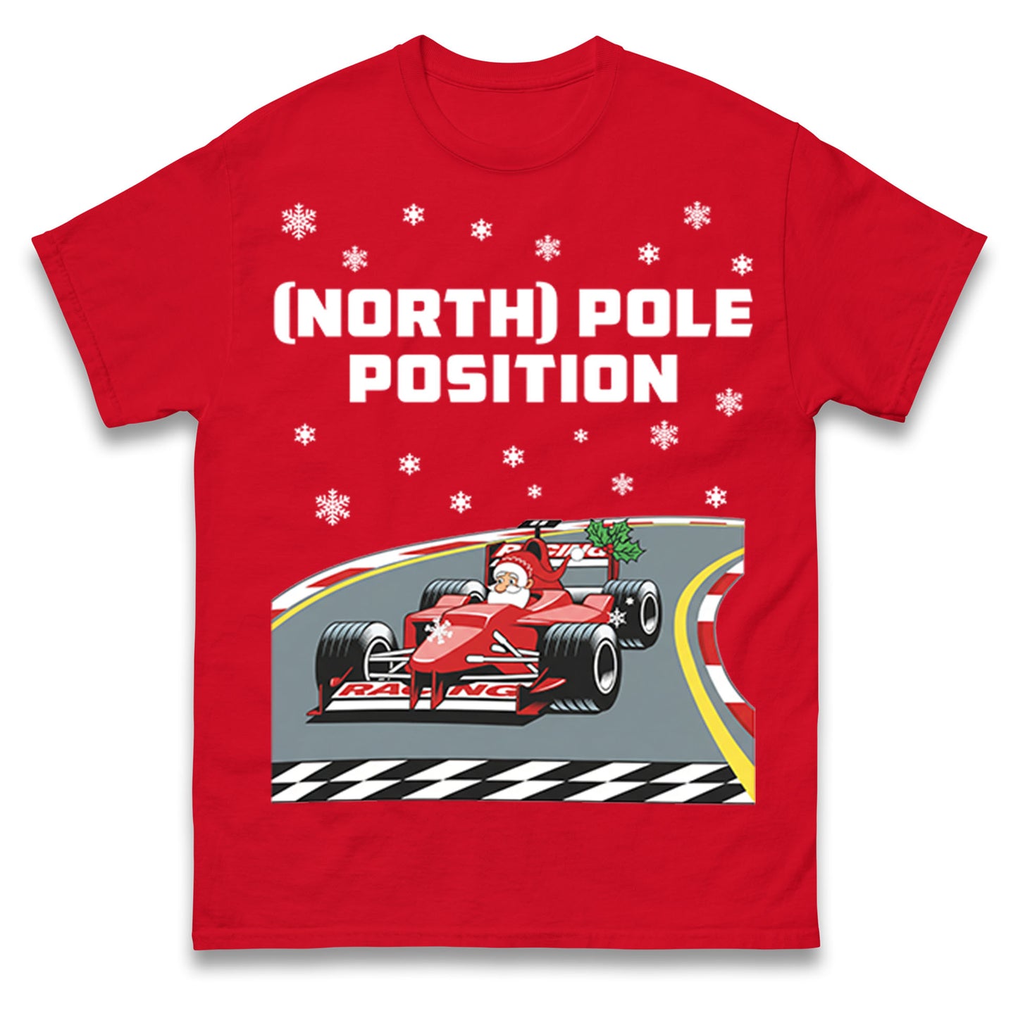 Santa North Pole Position F1 Christmas T Shirt