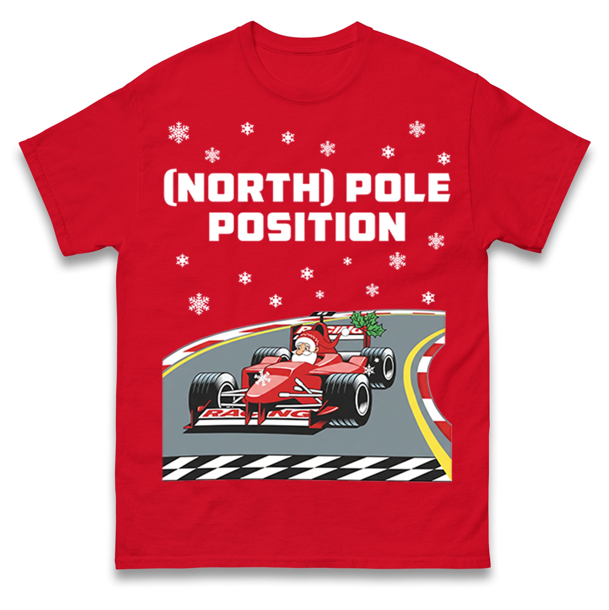 Santa North Pole Position F1 Christmas T Shirt