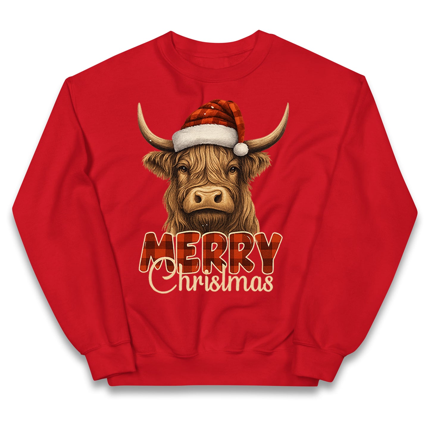 Highland Cow Christmas Kids Jumper