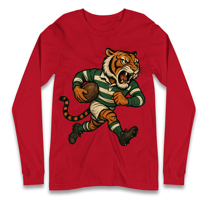 Retro Leicester Tigers Rugby Union Longsleeve T Shirt