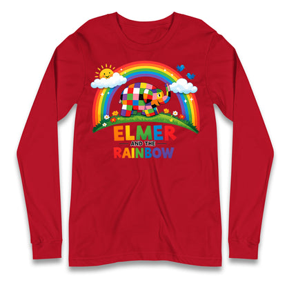 Elmer And The Rainbow Longsleeve T Shirt