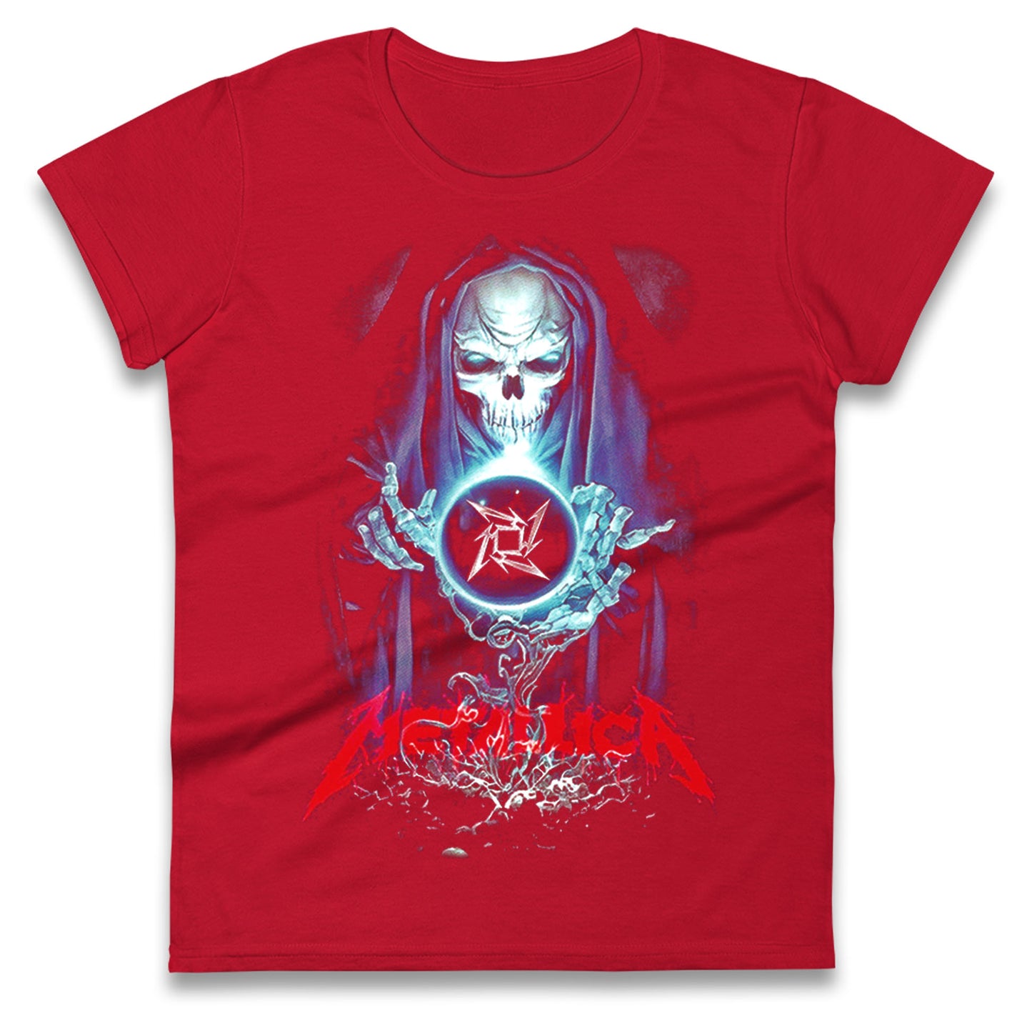 Metallica Skellington Sorcerer Ladies T Shirt