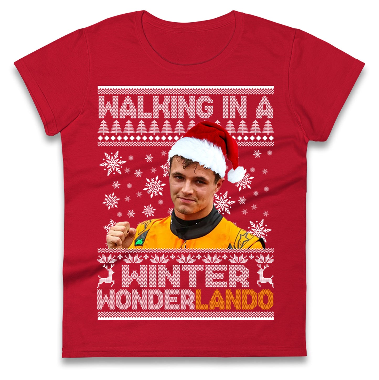 Lando Norris Christmas Ladies T Shirt