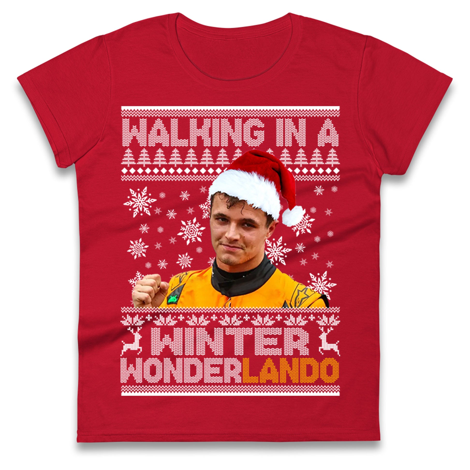 Lando Norris Christmas Ladies T Shirt