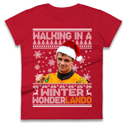 Lando Norris Christmas Ladies T Shirt