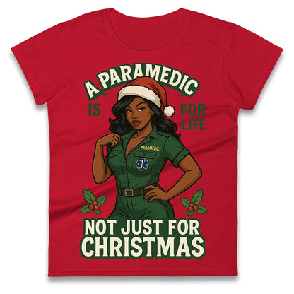 Paramedic Christmas Ladies T Shirt