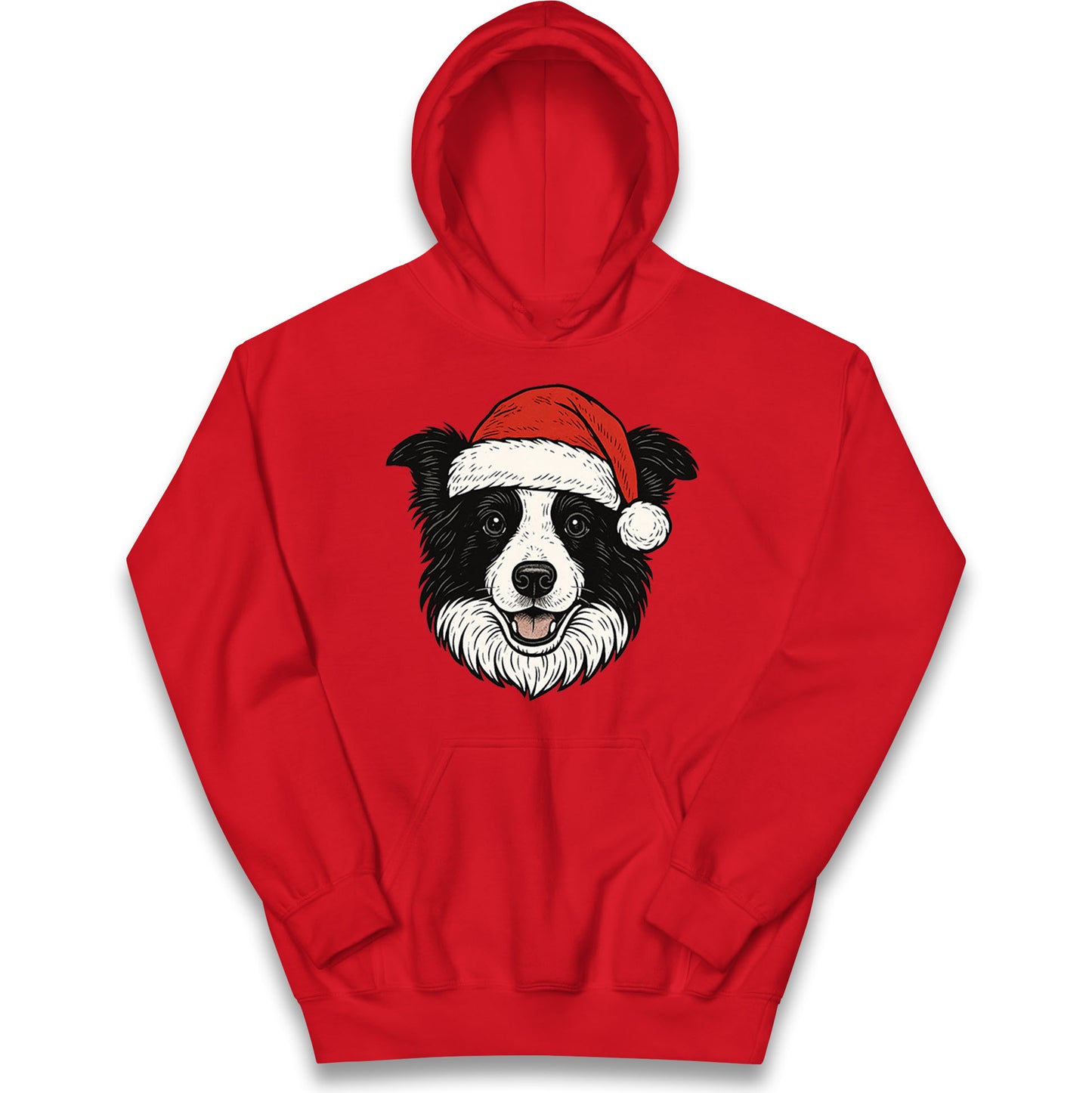 Border Collie Christmas Kids Hoodie