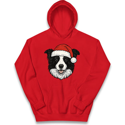 Border Collie Christmas Kids Hoodie