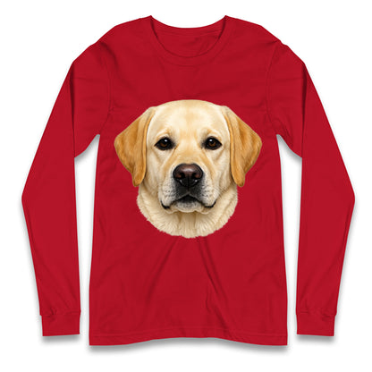 Labrador Dog Face Longsleeve T Shirt 