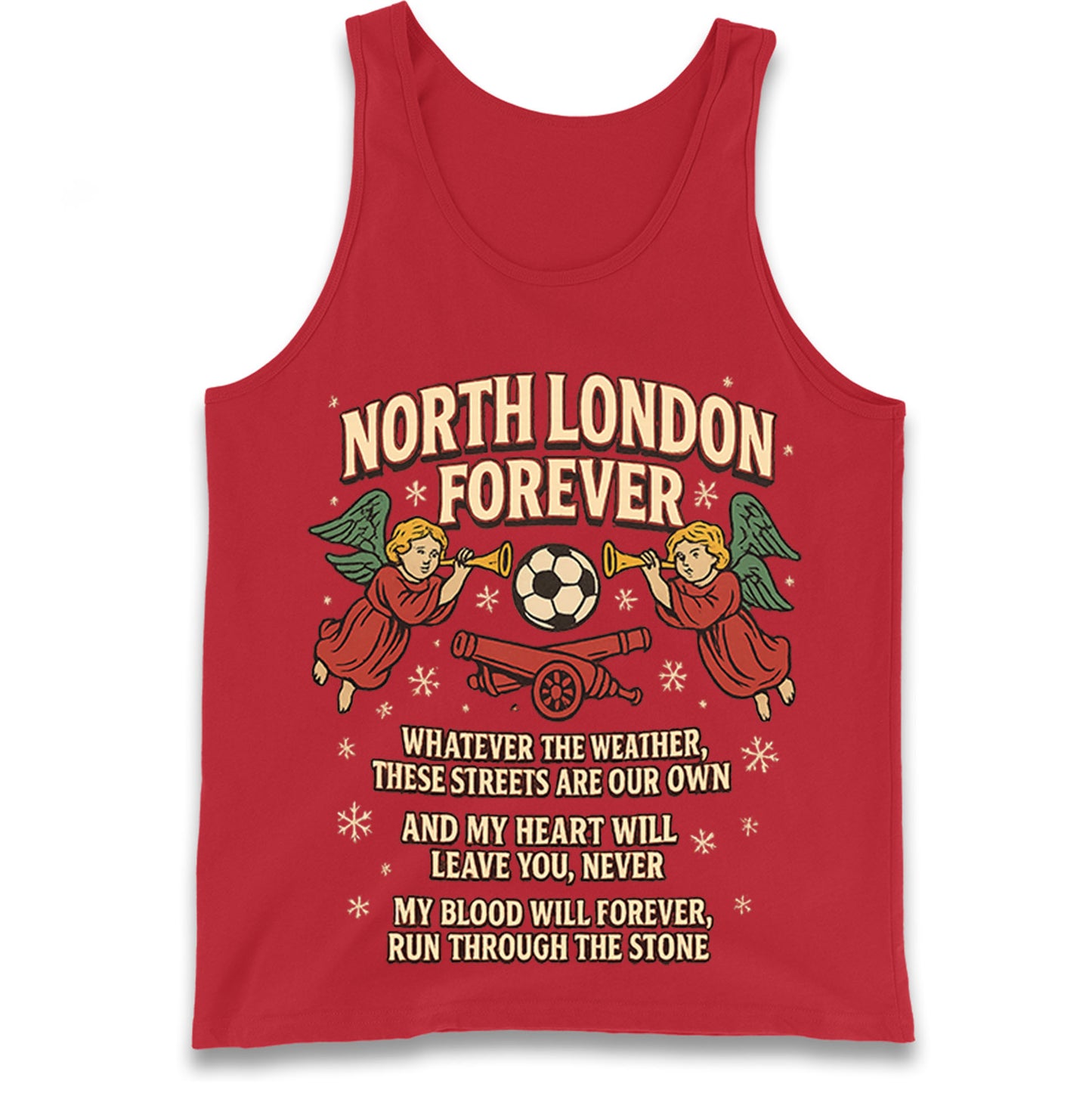 North London Forever Arsenal Christmas Tank Top
