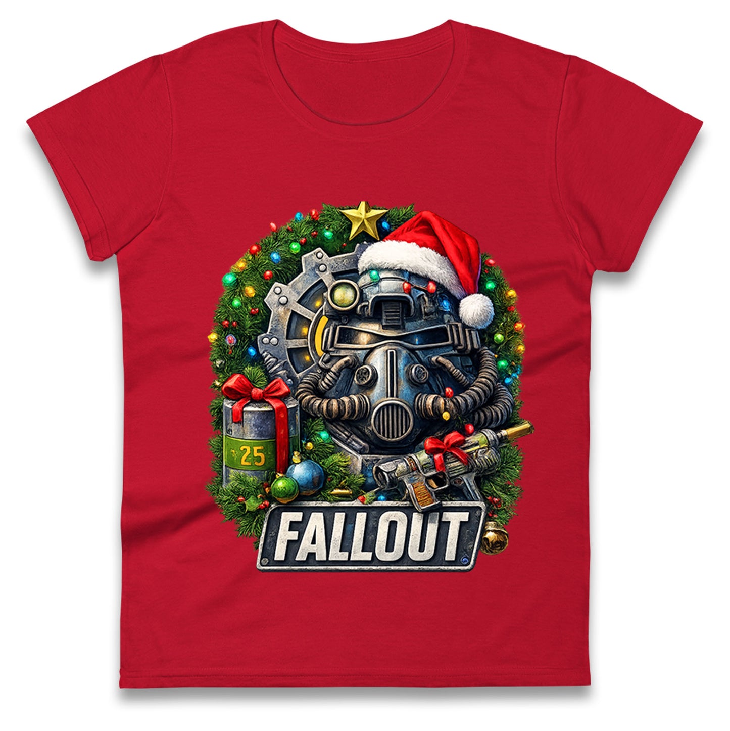 Fallout Christmas Ladies T Shirt