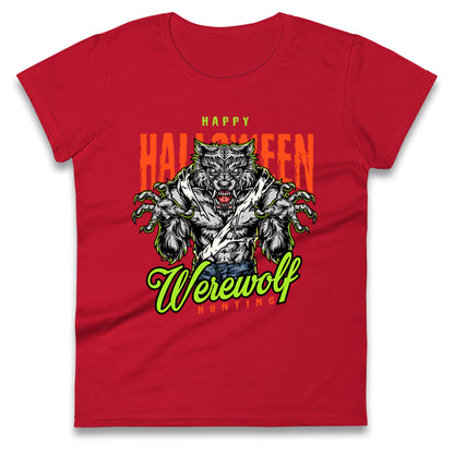 Halloween Werewolf Ladies T Shirt