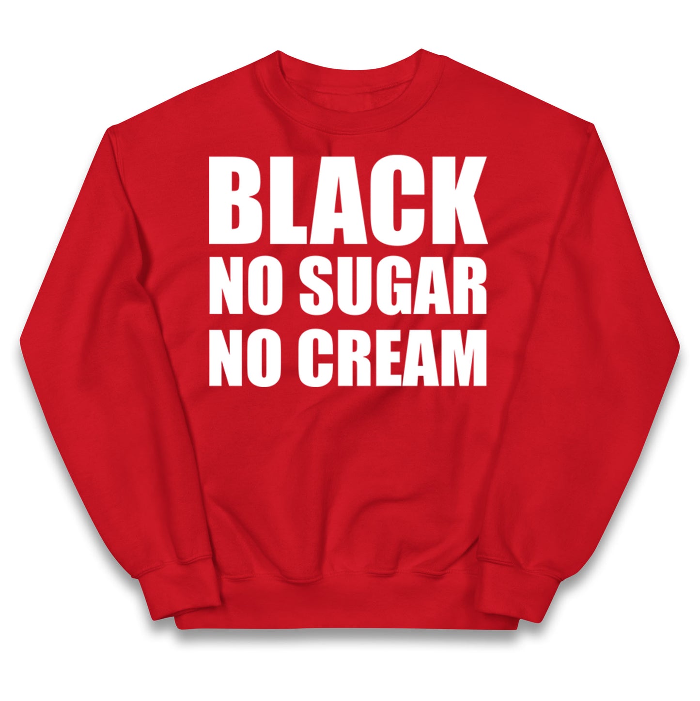Black No Sugar No Cream Kids Jumper