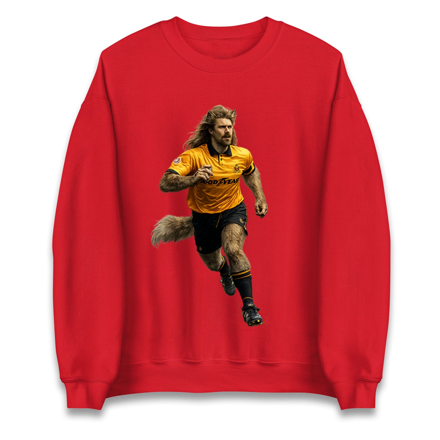Retro John The Wolf Wolves Football Jumper 
