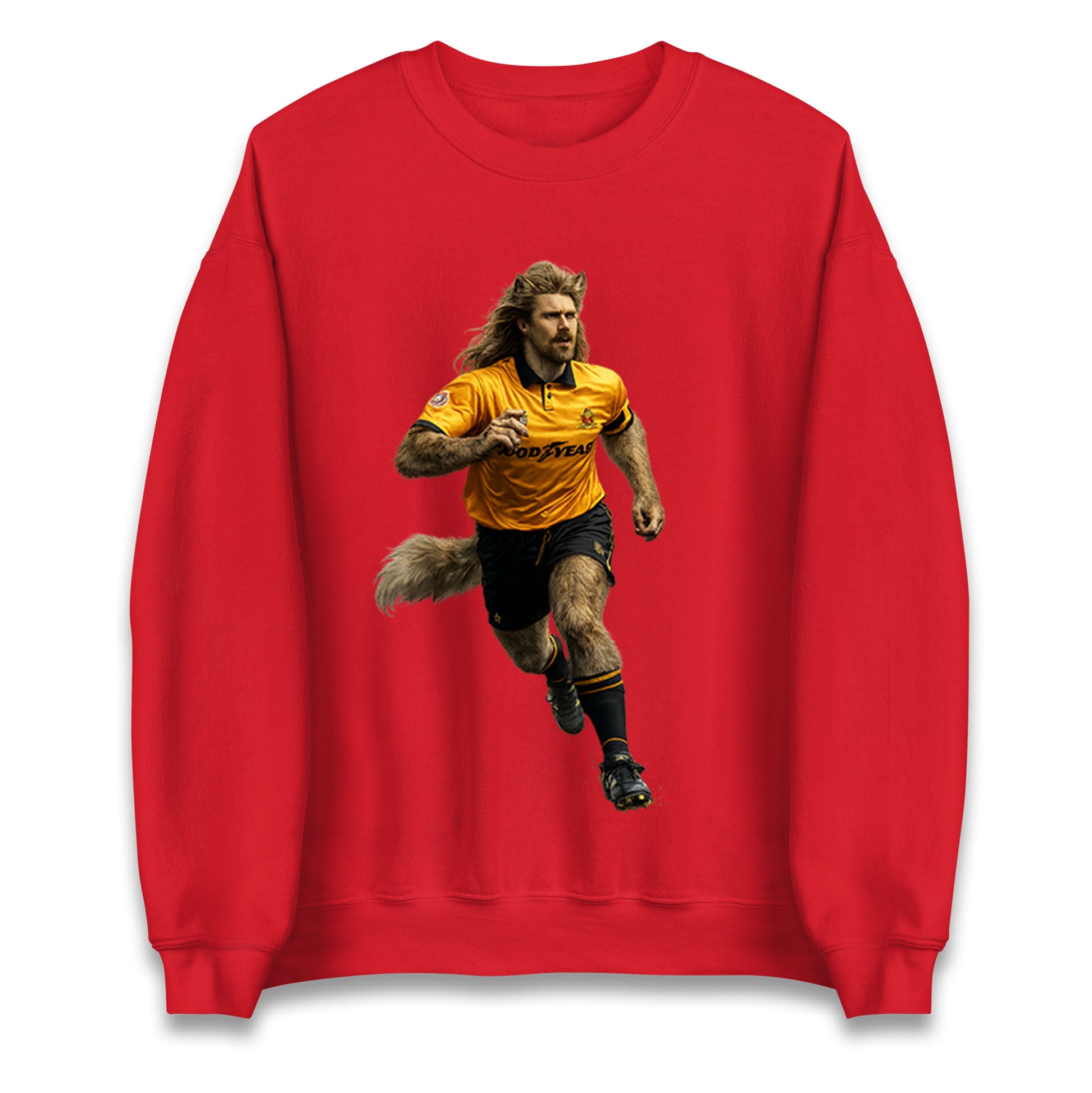 Retro John The Wolf Wolves Football Jumper 