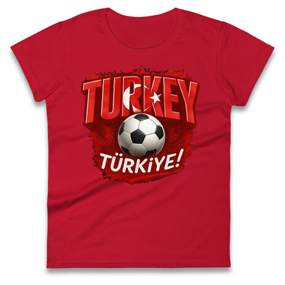 Turkey Retro World Cup Ladies T Shirt