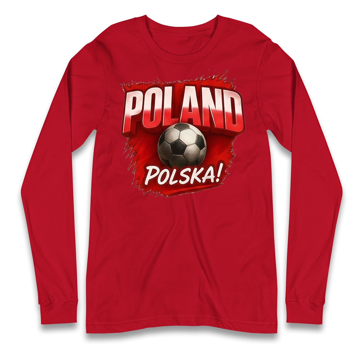 Poland Retro World Cup Longsleeve T Shirt