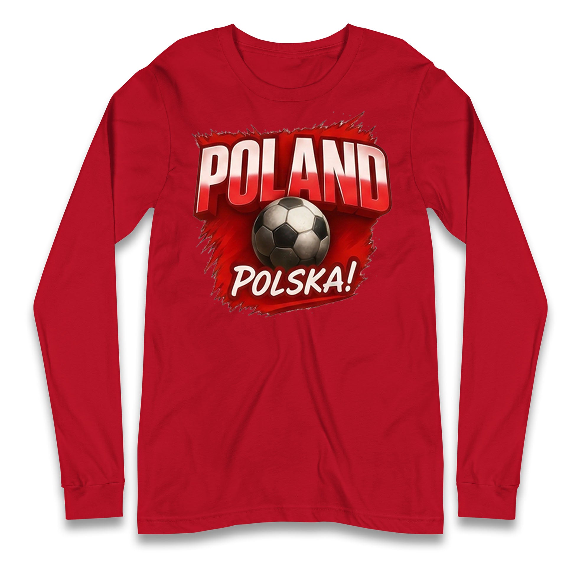Poland Retro World Cup Longsleeve T Shirt