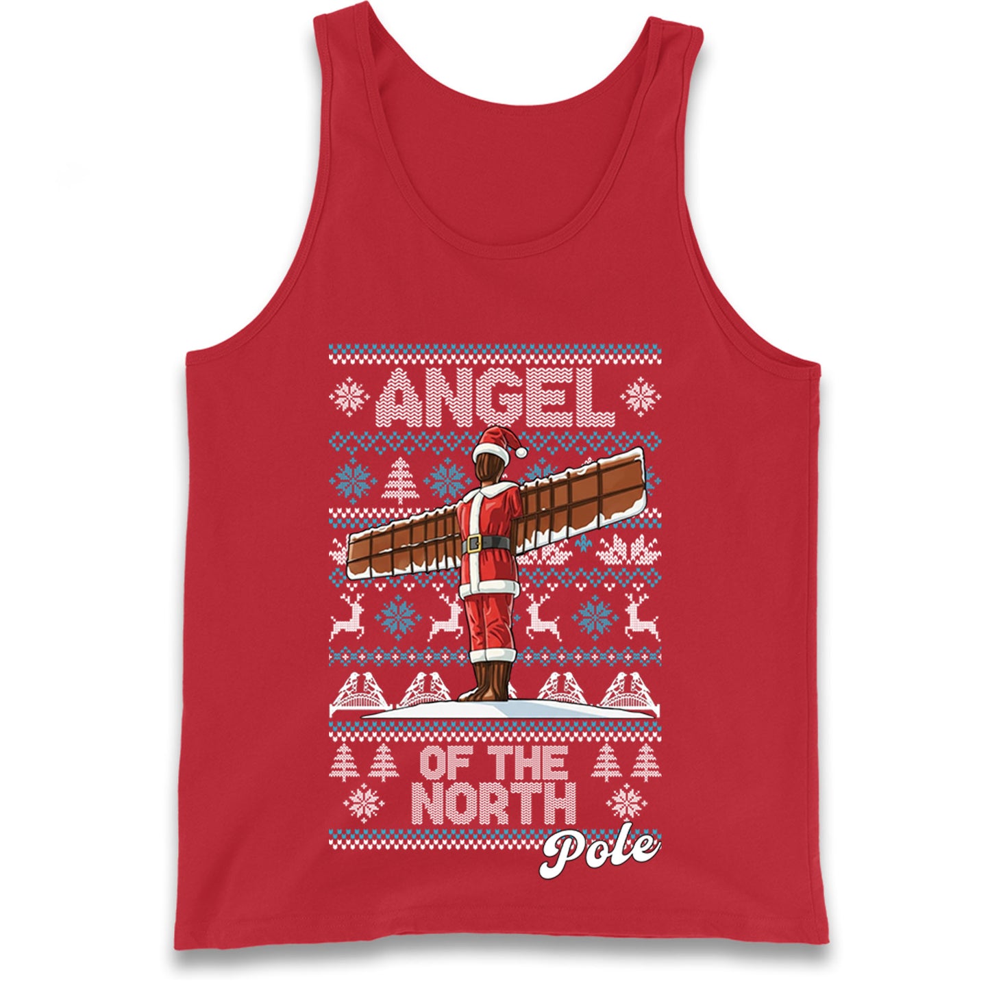 Angel Of The North Pole Christmas Tank Top