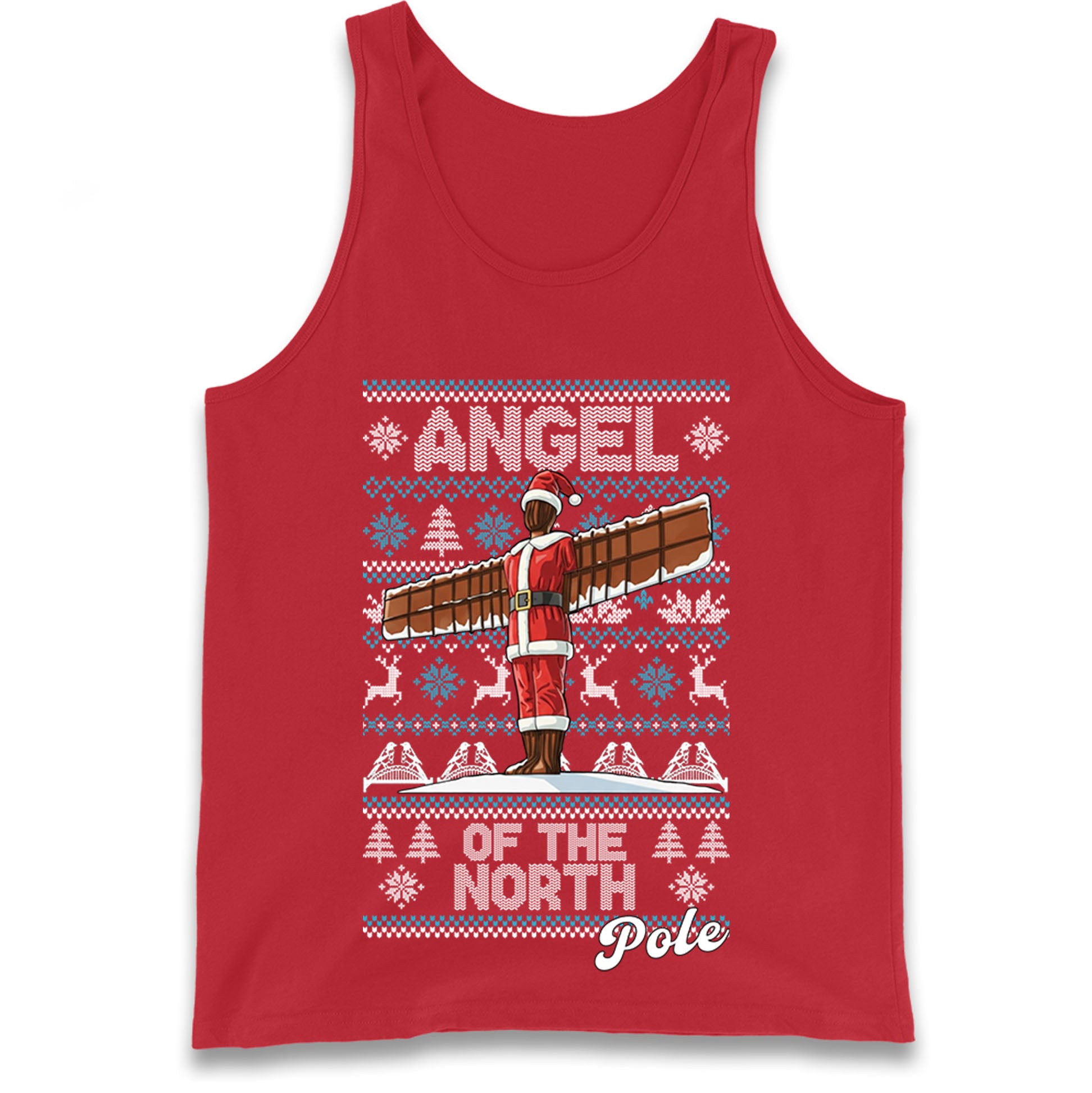 Angel Of The North Pole Christmas Tank Top