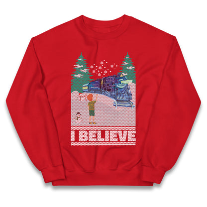 I Beleive Polar Express Christmas Kids Jumper