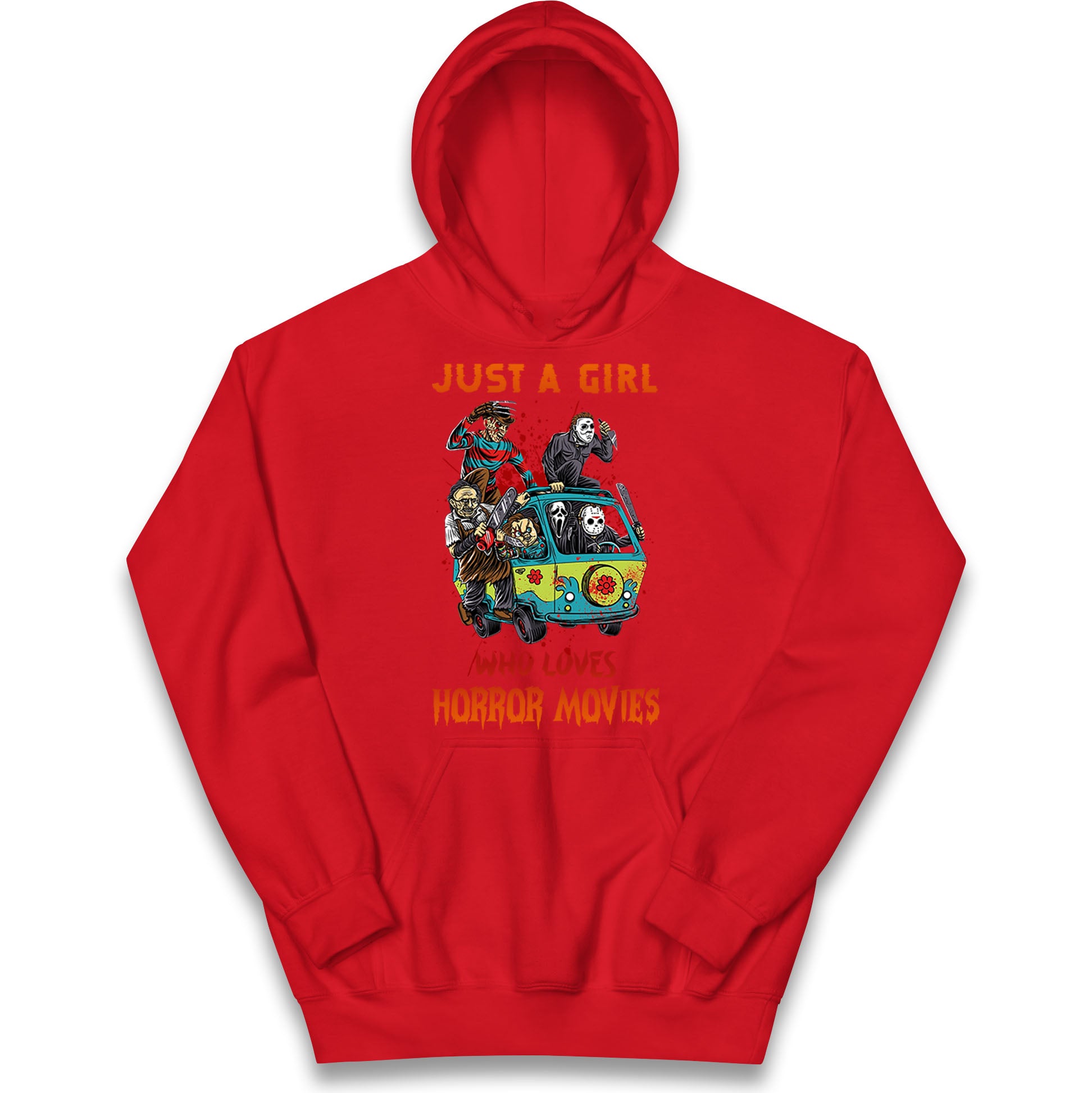 Just A Girl Who Loves Horror Movies Halloween Hoodie
