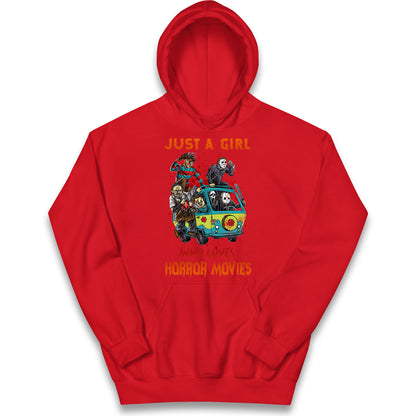 Just A Girl Who Loves Horror Movies Halloween Hoodie
