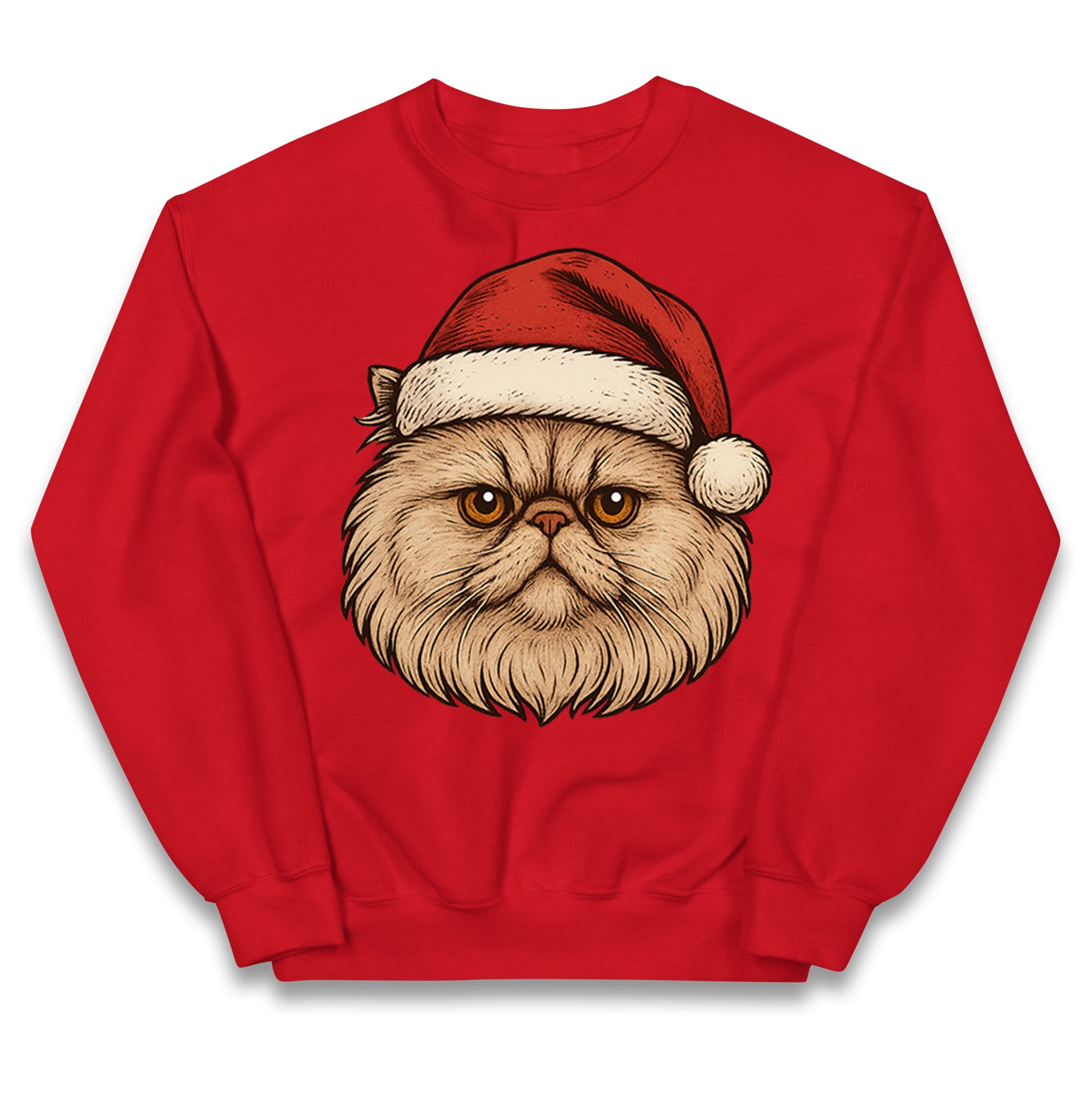 Persian Cat Christmas Kids Jumper