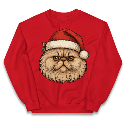 Persian Cat Christmas Kids Jumper